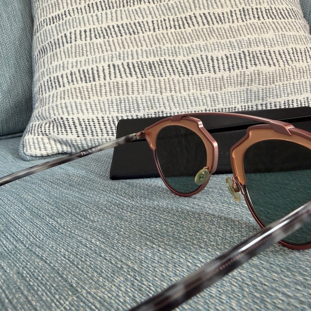Christian Dior SoReal Rose Gold Mirrored Round Sunglasses - Picture 10 of 12